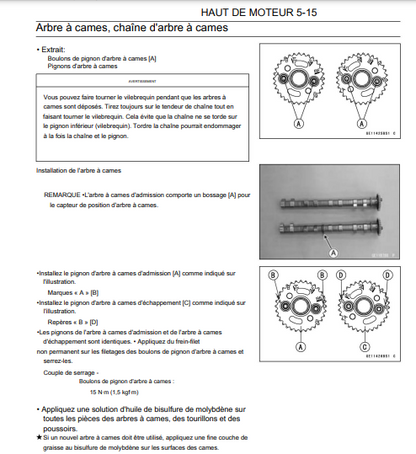 Manuel d'atelier Kawasaki Ninja H2R 2016 2018 français Docautomoto