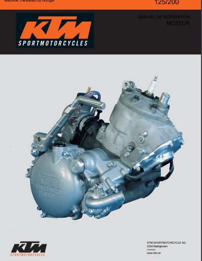 manuel d'atelier KTM 125 200 SX 2003 français { {{ Docautomoto }}