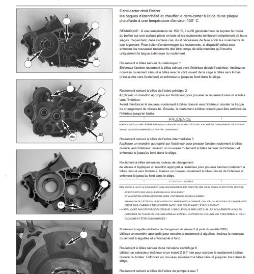 manuel d'atelier KTM 125 200 SX 2003 français { {{ Docautomoto }}