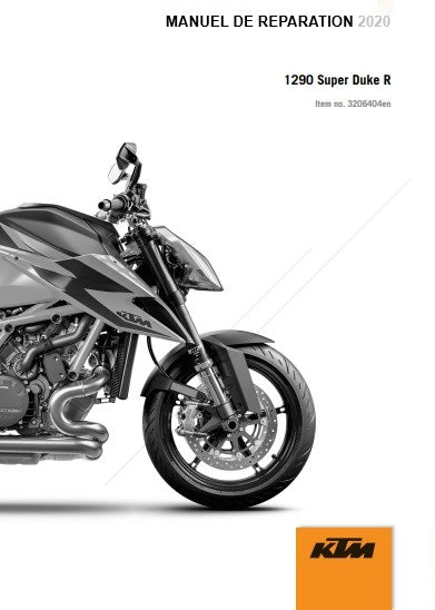 Manuel d'atelier KTM1290 SuperDuke R 2020 français