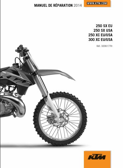 Manuel d'atelier KTM 250 300 XC SX 2014 { {{ Docautomoto }}