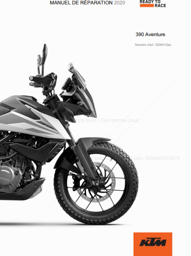 manuel d'atelier KTM 390 Adventure 2020 français { {{ Docautomoto }}