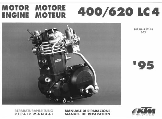 Manuel d'atelier KTM 400 620 LC4 1995 Docautomoto { {{ Docautomoto }}
