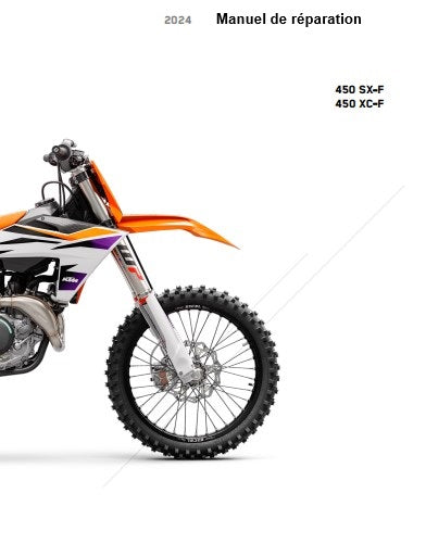 Manuel d'atelier KTM 450 SXF 2024 français Docautomoto