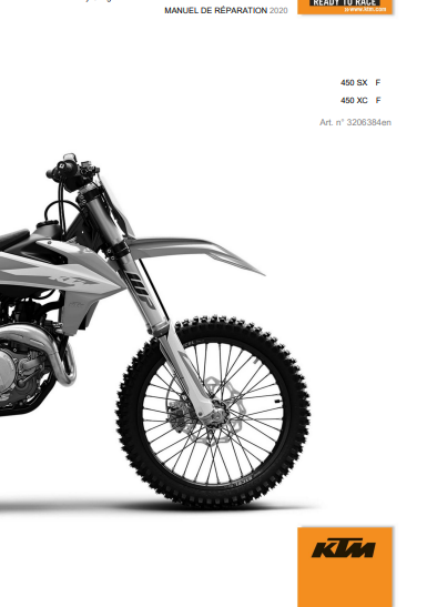 Manuel d'atelier KTM 450 SX XC 2020 français Docautomoto