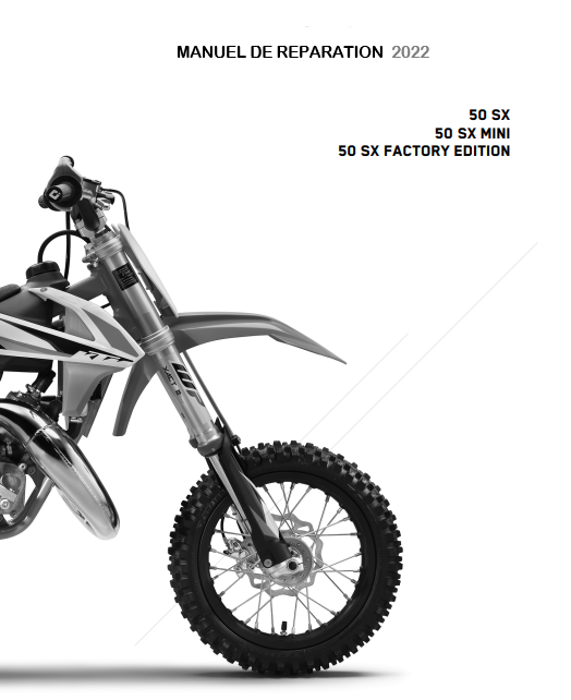 Manuel d'atelier KTM 50 SX 2022 Docautomoto