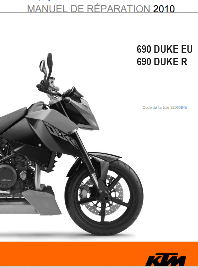 Manuel d'atelier KTM 690 Duke 2010 français { {{ Docautomoto }}
