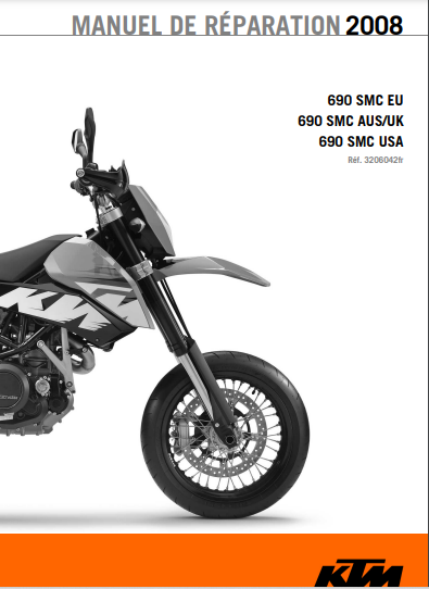 Manuel d'atelier KTM 690 SMC 2008 { {{ Docautomoto }}