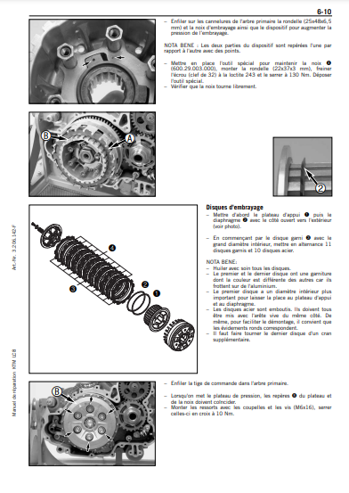 Manuel d'atelier KTM 950 990 tous modèles 2003 2013 français { {{ Docautomoto }}