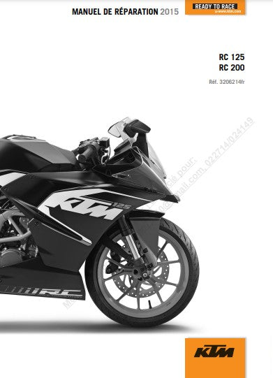 Manuel d'atelier KTM 125 200 RC 2015 français { {{ Docautomoto }}