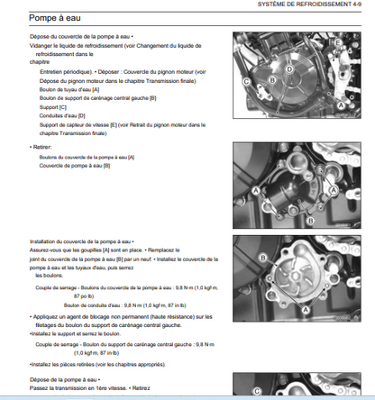 Manuel d'atelier kawasaki 300 Ninja français Docautomoto