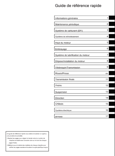 Manuel d'atelier Kawasaki 300 Versys 2017 français Docautomoto