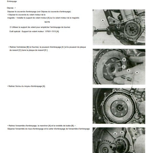 Manuel d'atelier Kawasaki KLX 250 1993 1994 français Docautomoto