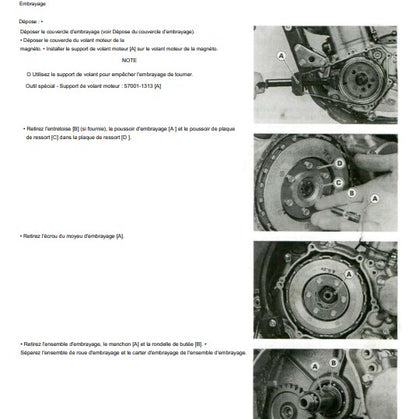 Manuel d'atelier Kawasaki KLX 250 1993 1994 français Docautomoto