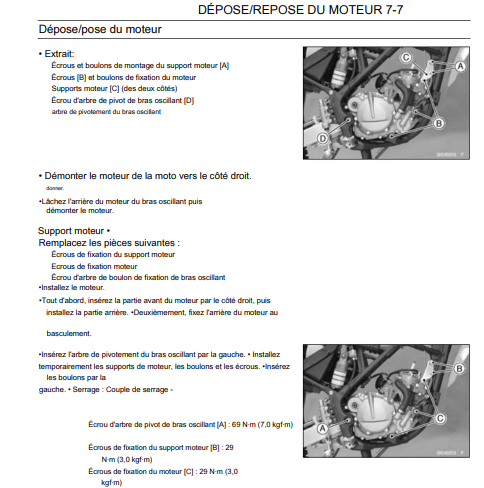 Manuel d'atelier Kawasaki KX 85 2014 2017 français Docautomoto