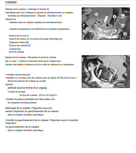 Manuel d'atelier Kawasaki KX 85 2014 2017 français Docautomoto