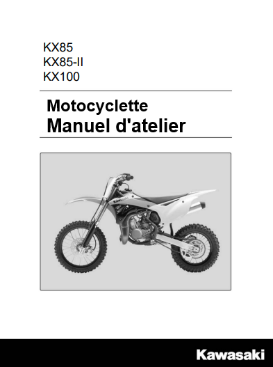 Manuel d'atelier Kawasaki KX 85 2014 2017 français Docautomoto