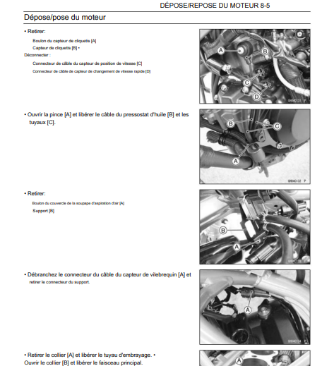 Manuel d'atelier Kawasaki 1000 Ninja H2 2015 français Docautomoto