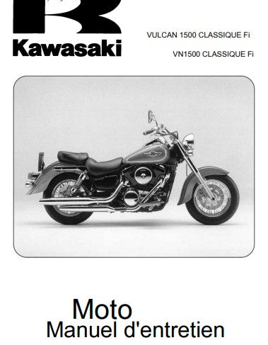 Manuel d'atelier Kawasaki VN 1500 Vulcan Classic injection français Docautomoto