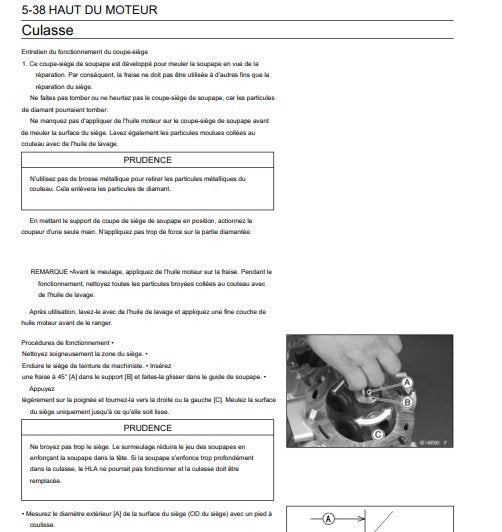Manuel d'atelier Kawasaki VN 1600 2006 français Docautomoto