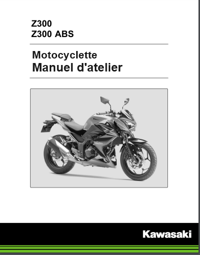 Manuel d'atelier Kawasaki Z300 2015 pdf français Docautomoto