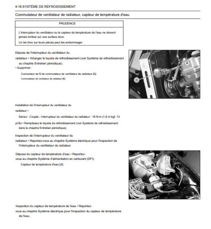 manuel d'atelier kawasaki Z750 2003 français Docautomoto