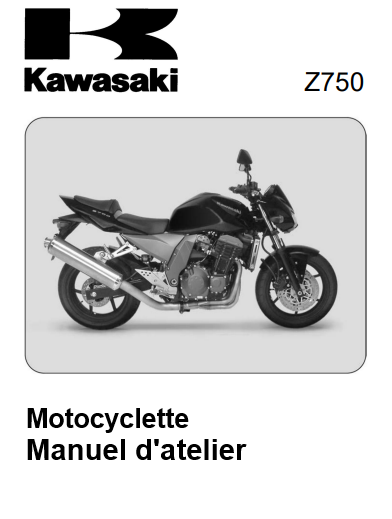 Manuel d'atelier Kawasaki Z750 2004 Docautomoto