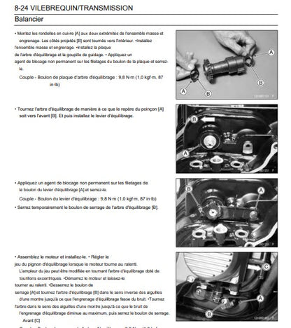Manuel d'atelier Kawasaki ZRX 1200 2006 français Docautomoto