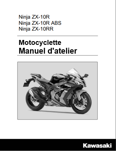 Manuel d'atelier Kawasaki ZX10R 2016 français Docautomoto