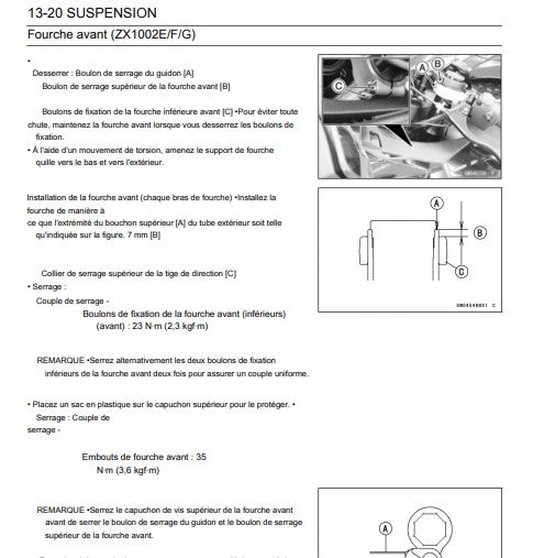 manuel d'atelier Kawasaki Ninja zx 10 RR 2019 français Docautomoto