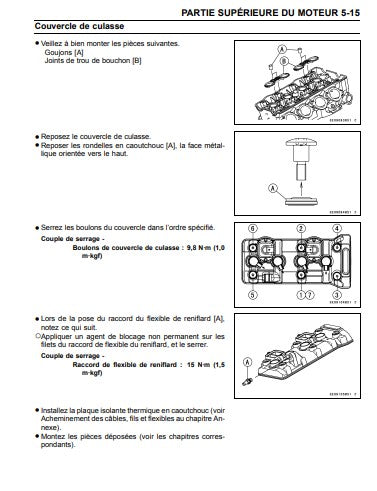 Manuel d'atelier Kawasaki ZX6R Ninja 2016 français Docautomoto
