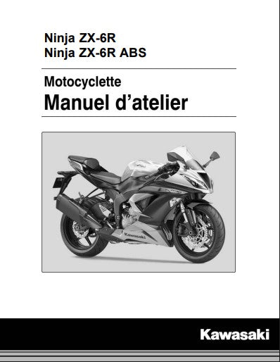 Manuel d'atelier Kawasaki ZX6R Ninja 2016 français Docautomoto