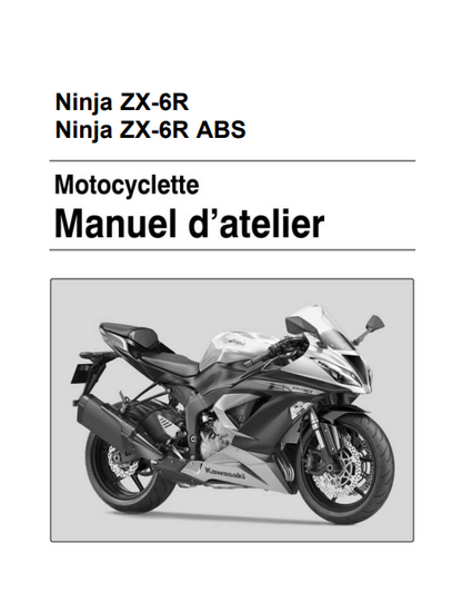 Manuel d'atelier Kawasaki ZX6R Ninja 2015 français Docautomoto