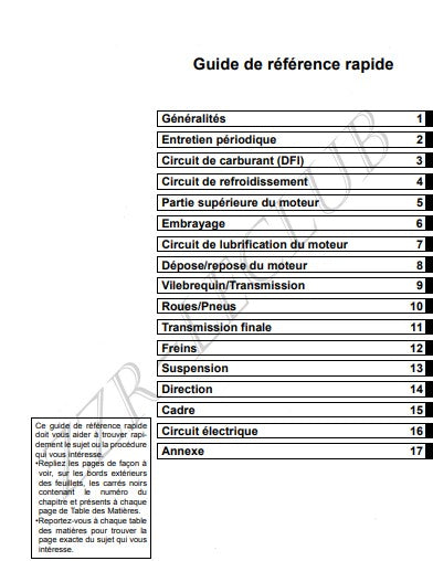 manuel d'atelier Kawasaki ZZR 1400 2014 Docautomoto
