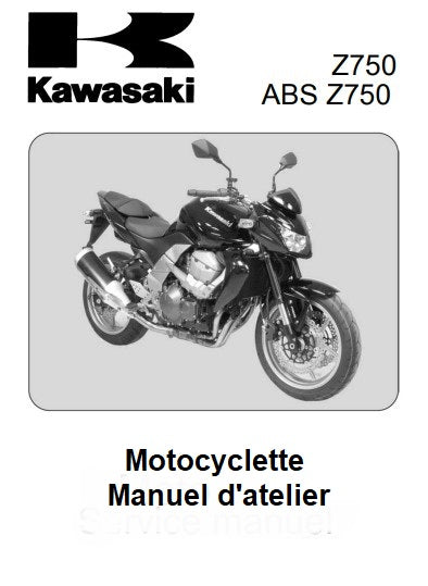 Manuel d'atelier Kawasaki Z750 2008 français Docautomoto