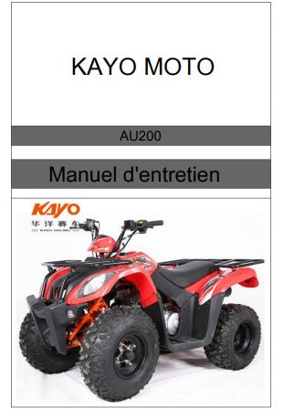 Manuel d'atelier Kayo Moto AU 200 2018 français { {{ Docautomoto }}