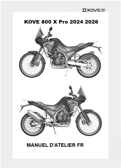 Manuel d'atelier Kove 800 X Pro 2024 2026 français