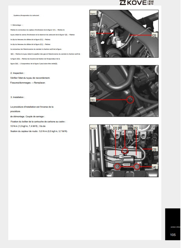 Manuel d'atelier Kove 800 X Pro 2024 2026 français