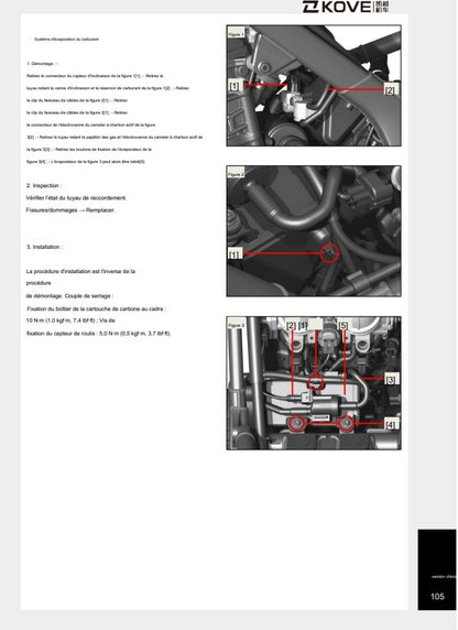 Manuel d'atelier Kove 800 X Pro 2024 2026 français
