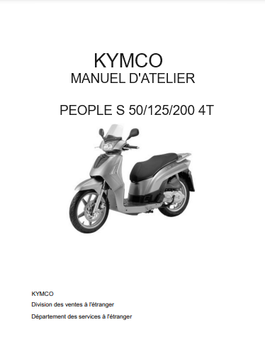 Manuel d'atelier Kymco People S 50 125 200 2006 { Docautomoto