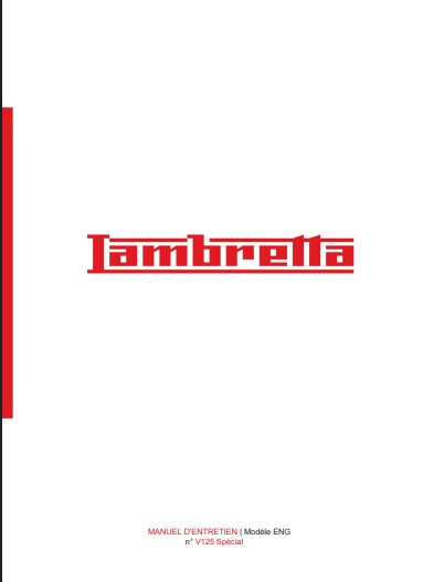 Manuel d'atelier Lambretta V125 2019 français