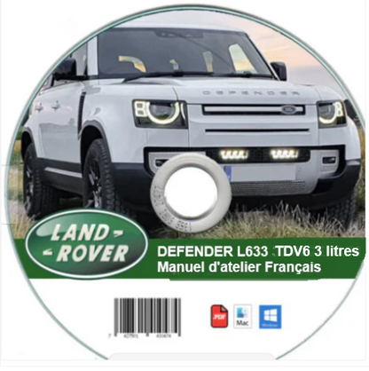 Manuel d'atelier Land Rover Defender 2020 diesel 3litres français Docautomoto