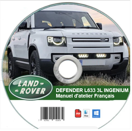 Manuel d'atelier Land Rover Defender L633 3litres 2020 français Docautomoto