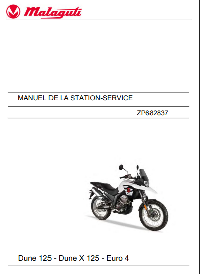 Manuel d'atelier Malaguti 125 dune 2018 français Docautomoto