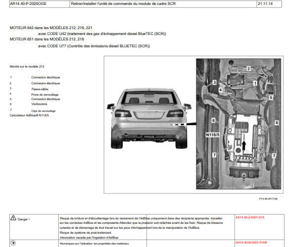 Manuel d'atelier Mercedes Classe E W212 2010 2016 Docautomoto
