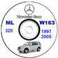 manuel d'atelier Mercedes ML 320 1997 2005 anglais français { AUTHENTIQU'ERE