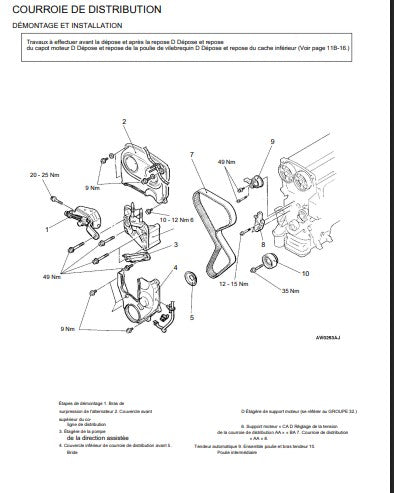 Manuel d'atelier Mitsubishi Space Wagon 1997 2003 français Docautomoto