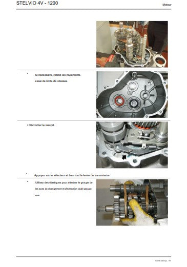 Manuel d'atelier Moto Guzzi 1200 Stelvio 2008 Français { {{ Docautomoto }}