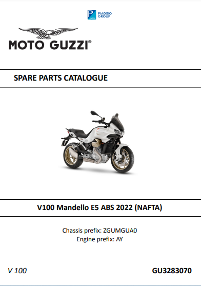 Manuel d'atelier Moto Guzzi V100 mandello 2023 français { Docautomoto