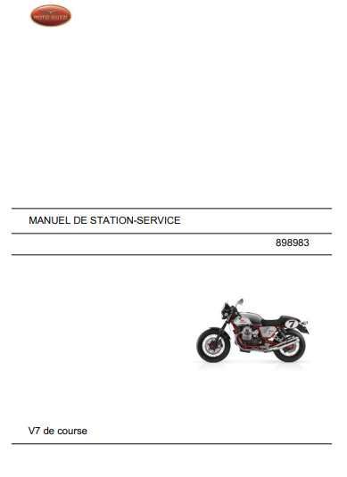 Manuel d'atelier Moto Guzzi V7 2009 2015 français { Docautomoto